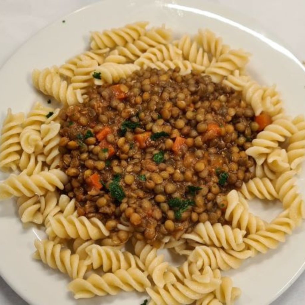 Pâtes aux 2 légumes façon bolognaise